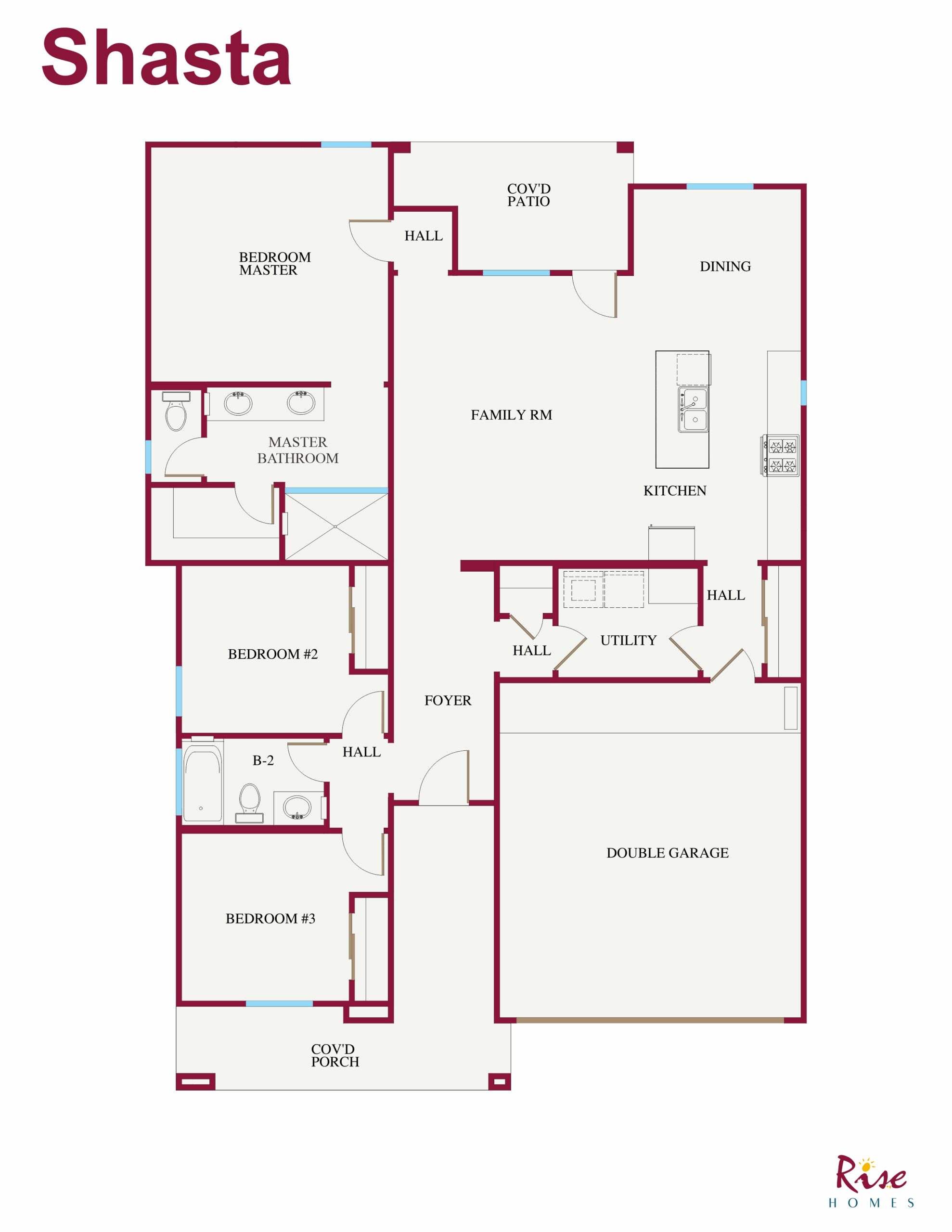 Shasta Floorplan Rise Homes 1,440 sqft Rise Homes